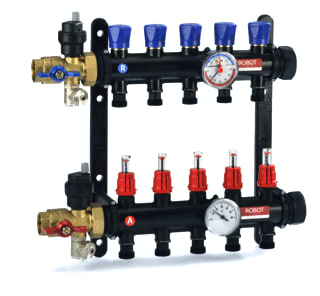 Robot Vloerverwarming - Solid Verdeler voor hydronische circuits Composiet 5Gr Kogel