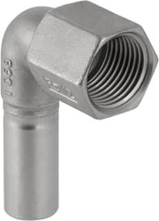 Geberit - Mapress RVS Fitting met 2 aansluitingen Mapr.Rvs Inzetbo.90G 15X1/2 Bi