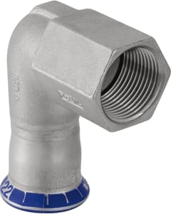 Geberit - Mapress RVS Fitting met 2 aansluitingen Mapr.Rvs Knie 35X11/4 Bi/Dr
