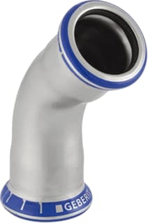 Geberit - Mapress RVS Fitting met 2 aansluitingen Mapr.Rvs Bocht 45Gr 54Mm