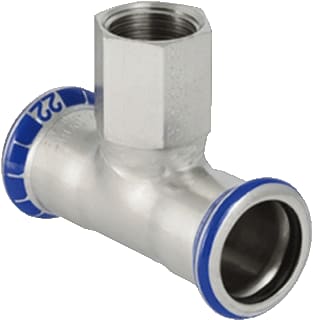 Geberit - Mapress RVS Fitting met 3 aansluitingen Mapr.Rvs T-Stuk 42X1/2X42Mm Bi