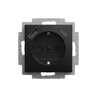 ABB Busch-Jaeger - Balance Wandcontactdoos (WCD schakelmat.) Wcd Ra Kv+1Xusb-A+Usb-C