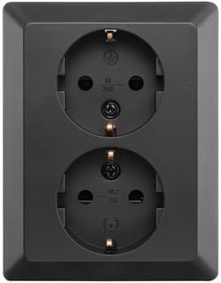 ION INDUSTRIES - Wandcontactdoos (WCD schakelmat.) wcd half opb 2-v ra mzw