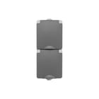 ION INDUSTRIES - Wandcontactdoos (WCD schakelmat.) opb wcd 2-v vert ip55 gr