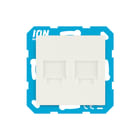 ION INDUSTRIES - Inzetplaat schakelmateriaal modu jack 2-v+centrpl alpw