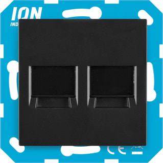 ION INDUSTRIES - Inzetplaat schakelmateriaal Modu Jack 2-V+Centrpl Mzw