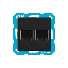 ION INDUSTRIES - Inzetplaat schakelmateriaal Modu Jack 2-V+Centrpl Mzw