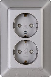 Kopp - Wandcontactdoos (WCD schakelmat.) hk02-wcd 2v ra sh staal