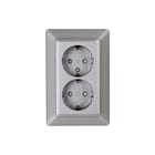 Kopp - Wandcontactdoos (WCD schakelmat.) hk02-wcd 2v ra sh staal