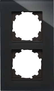 Kopp - Afdekraam schakelmateriaal hk07-glas-afdrm 2-v zwart