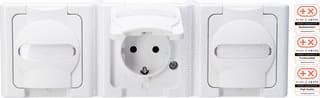 Kopp - Wandcontactdoos (WCD schakelmat.) electr-wcd 3vra dksl ip44
