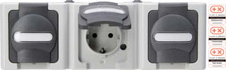Kopp - Wandcontactdoos (WCD schakelmat.) electr-wcd 3vra dksl ip44