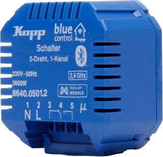Kopp - Radiofrequent ontvanger schakelmat. blue-contr inb schak 1kan