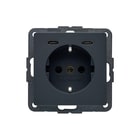 Hager - Wandcontactdoos (WCD schakelmat.) Berk Wcd Ra 2Xusb C Q.X Antr