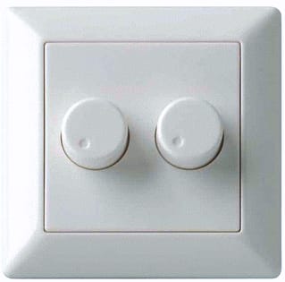 Lumiko - Duo Bed.element / centr.pl. schakelmat. Klem Afd Dim Gira Ral9010