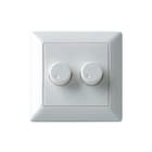 Lumiko - Duo Bed.element / centr.pl. schakelmat. Klem Afd Dim Gira Ral9010