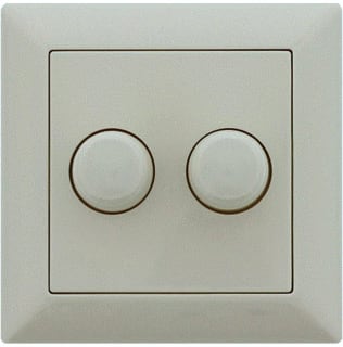 Lumiko - Duo Bed.element / centr.pl. schakelmat. Klem Afdek. Duo-Dim Gira Cr