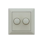 Lumiko - Duo Bed.element / centr.pl. schakelmat. Klem Afdek. Duo-Dim Gira Cr