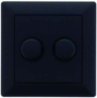 Lumiko - Duo Bed.element / centr.pl. schakelmat. Klem Afd Dim Jung Ral9005