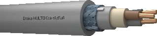 Draka - Hulto Z1O-YMZ1KAS Voedingskabel v/a 1 kV vaste aanleg Cca 3X1,5/1,5 Mt