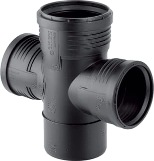 Geberit - SILENT-PP Fitting met 4 aansluitingen 390.665.14.1