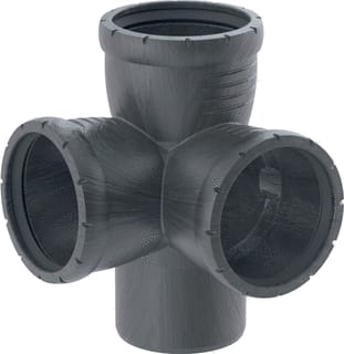 Geberit - SILENT-PRO Fitting met 4 aansluitingen 393.550.14.1