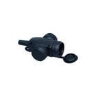 Kopp - Koppelcontactstop (geaard) koppelcontactstop contrastekker 3v ra, rubber, deksel, ip44, zwart