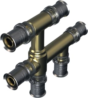 Wavin - Tigris M5 Fitting met 6 aansluitingen Tigr Kr.Vr-T 20X16X20
