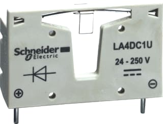 Schneider Electric - TeSys Deca Advanced Toeb./onderd. laagsp.-schakeltechn. Diode 24-250V. La4-Dc1U