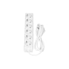 Bachmann - Selly Contactdooscombinatie Ocs I 6X230V Wit 1,5M