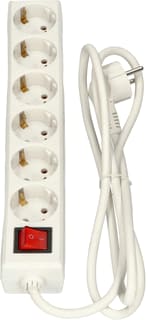 Bachmann - Selly Contactdooscombinatie Ocs I 6X230V Wit 1,5M