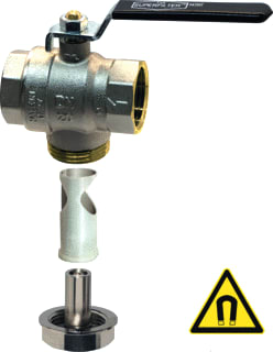 Ubel - Kogelafsluiter 3/4" +Filt +Magn