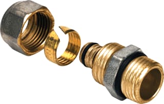 Henco - 1 Fitting met 2 aansluitingen Knelrfit2 Knel/26X1"