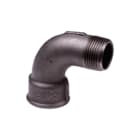 Nefit Industrial - Zwart 1A Fitting met 2 aansluitingen Neft Bocht Kort 1/2 Bibu Zw