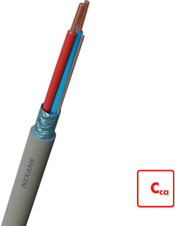 Nexans - Data- en communicatiekabel 2Y(ST)H CCA 1X2X0.8 GY MT