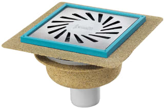 Aquaberg - 2030 serie Vloerput met 1 aansluiting Put 146X146 Ve Ou 7,5Mm Rvs