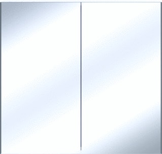WaveDesign by Wisa - SONIA Wastafel spiegelkast Spiegelkast 80 Alu