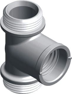 Henco - Fitting met 3 aansluitingen T/Stuk 2Xec Tbv Pvdf Verd