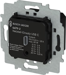 ABB Busch-Jaeger - USB-voeding Usb-C Netvoedssokkel 65W