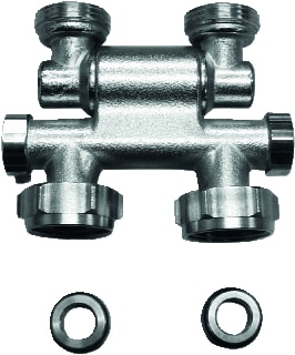 Brugman - Accessoires Accessoires Rad.aansl.combi. m kraan+onderblok H-Blok Draaibr