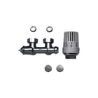 Brugman - Accessoires Accessoires Rad.aansl.combi. m kraan+onderblok M30 Hk+Therm Wt