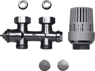 Brugman - Accessoires Accessoires Rad.aansl.combi. m kraan+onderblok M30 Re+Therm Wt
