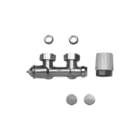 Brugman - Accessoires Accessoires Rad.aansl.combi. m kraan+onderblok rad.aansl m30 re+therm ch