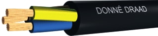 Donne - H05VV-F Voedingskabel tot 1 kV beweegbaar Vmvl Eca 2X1,5 Zw Ro100