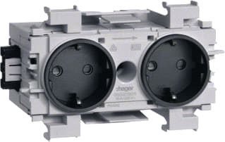 Hager - Tehalit Ecoline Wandcontactdoos (WCD schakelmat.) Teha Wcd 2V Zw