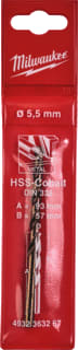 Milwaukee - Boor Hss-G Co Mtaalboor 5,5X93