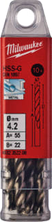 Milwaukee - Boor Hssg Mtlbr 4,2X22X55 Ds10