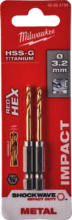 Milwaukee - SHOCKWAVE Boor Metlbr Shckwv Ti 3.2 Ds2