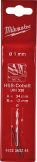 Milwaukee - Boor Hss-G Co Metaalboor 1X34
