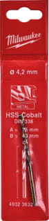 Milwaukee - Boor Hss-G Co Mtaalboor 4,2X80